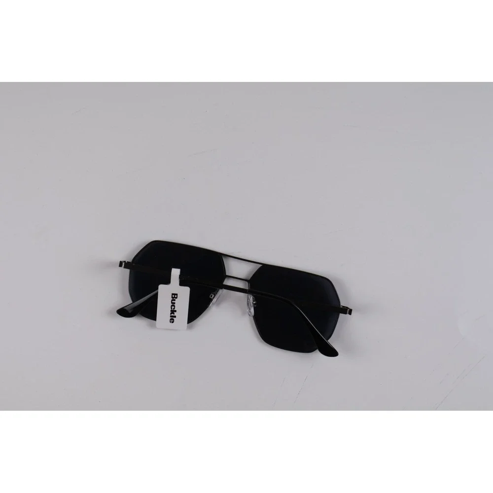 Buckle Sunglasses Geometric Aviator Black NWT